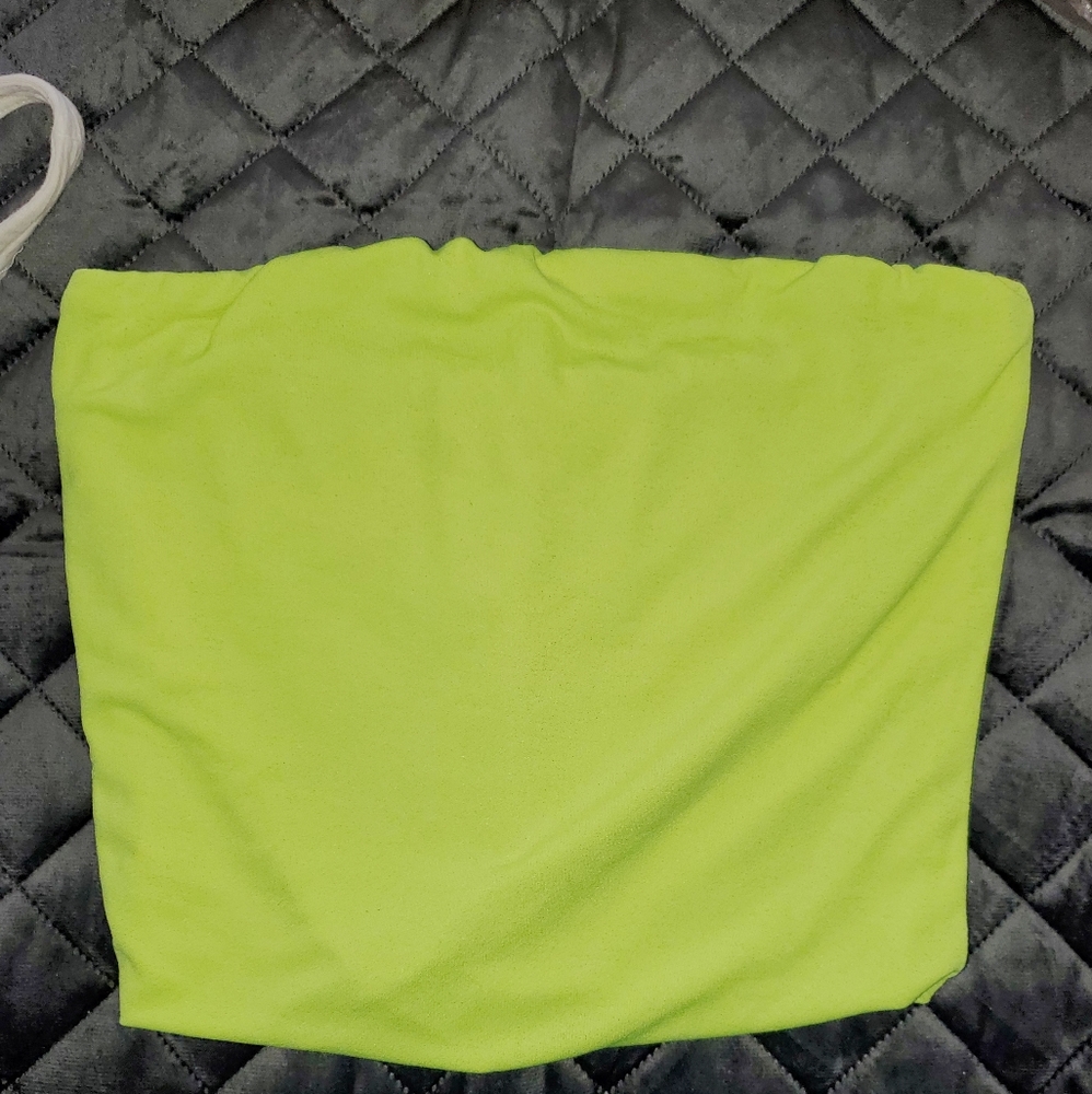 Green crop top